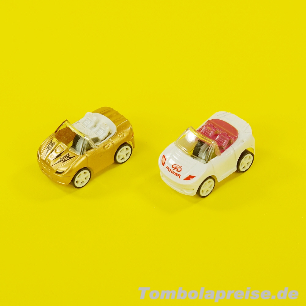 Tombolapreis Spielzeug-Cabrios mit R&uuml;ckaufzug
