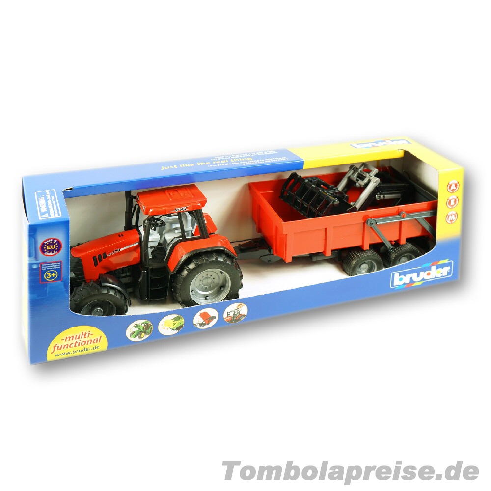 Tombolapreis Roter Spielzeugtraktor mit H&auml;nger