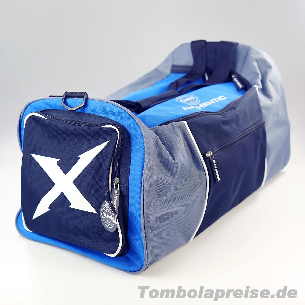 Tombolapreis Blaue Sporttasche