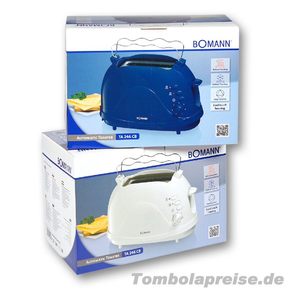 Tombolapreis Toaster farblich sortiert