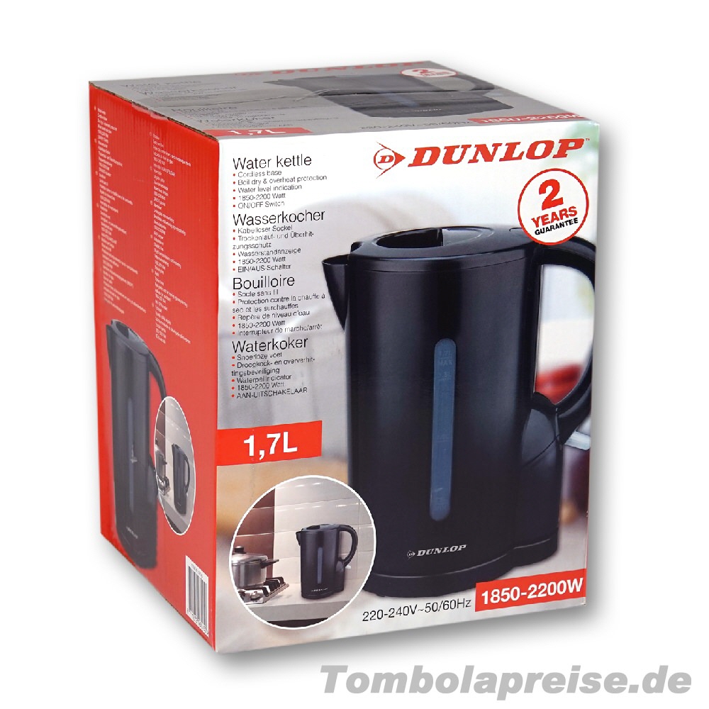 Tombolapreis Wasserkocher schwarz