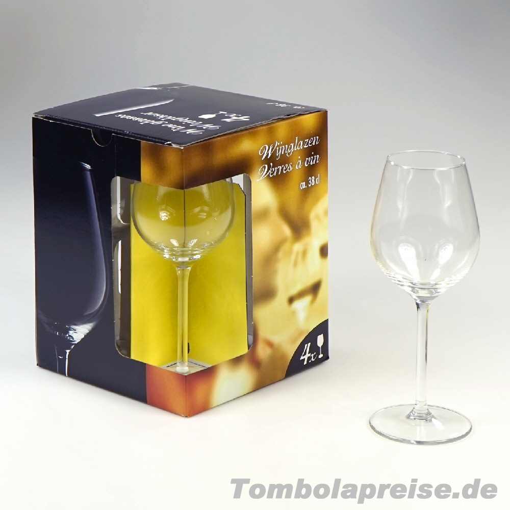 Tombolapreis Wei&szlig;weingl&auml;ser 4er-Set