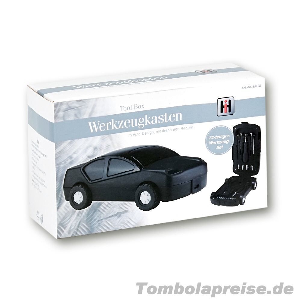 Tombolapreis Werkzeugkasten im Auto-Design