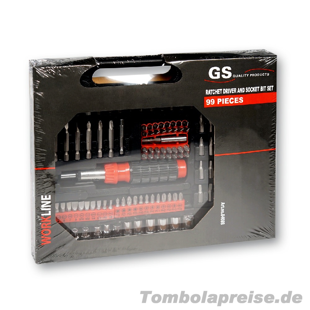 Tombolapreis Werkzeugkoffer mit Bits und N&uuml;ssen