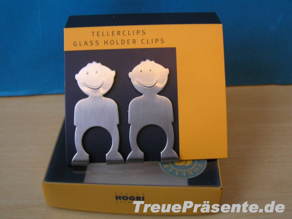 Design-Tellerclips f&uuml;r Gl&auml;ser