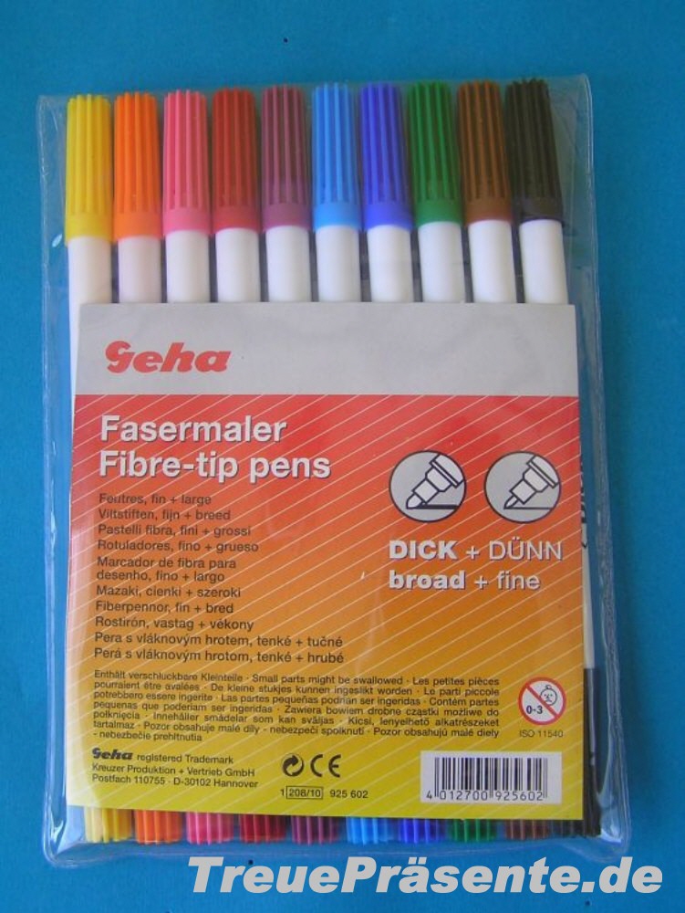 Geha Fasermaler dick und d&uuml;nn