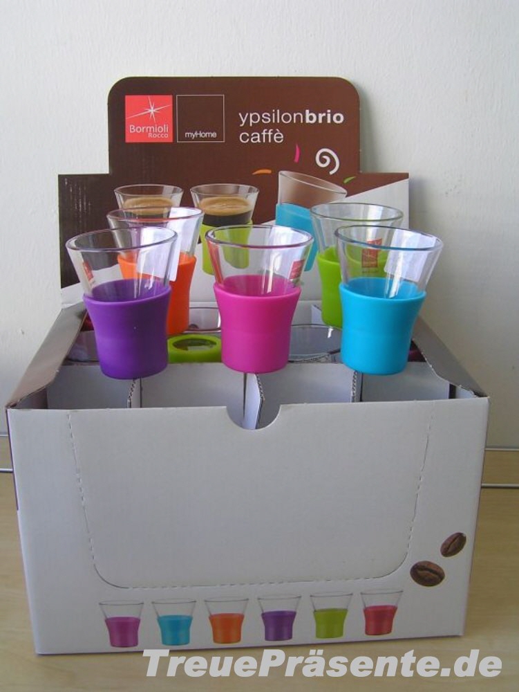 Espresso-Gl&auml;ser bunt