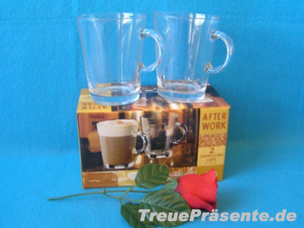 Cappuccino Glastassen