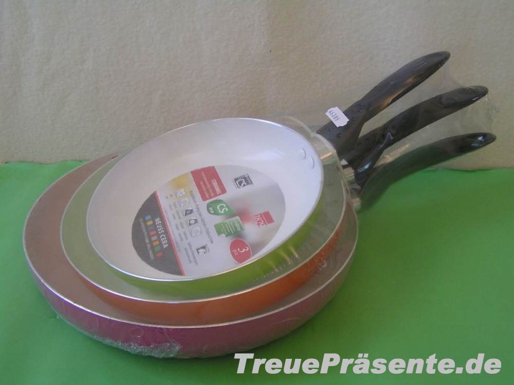 3er-Pfannenset bunt