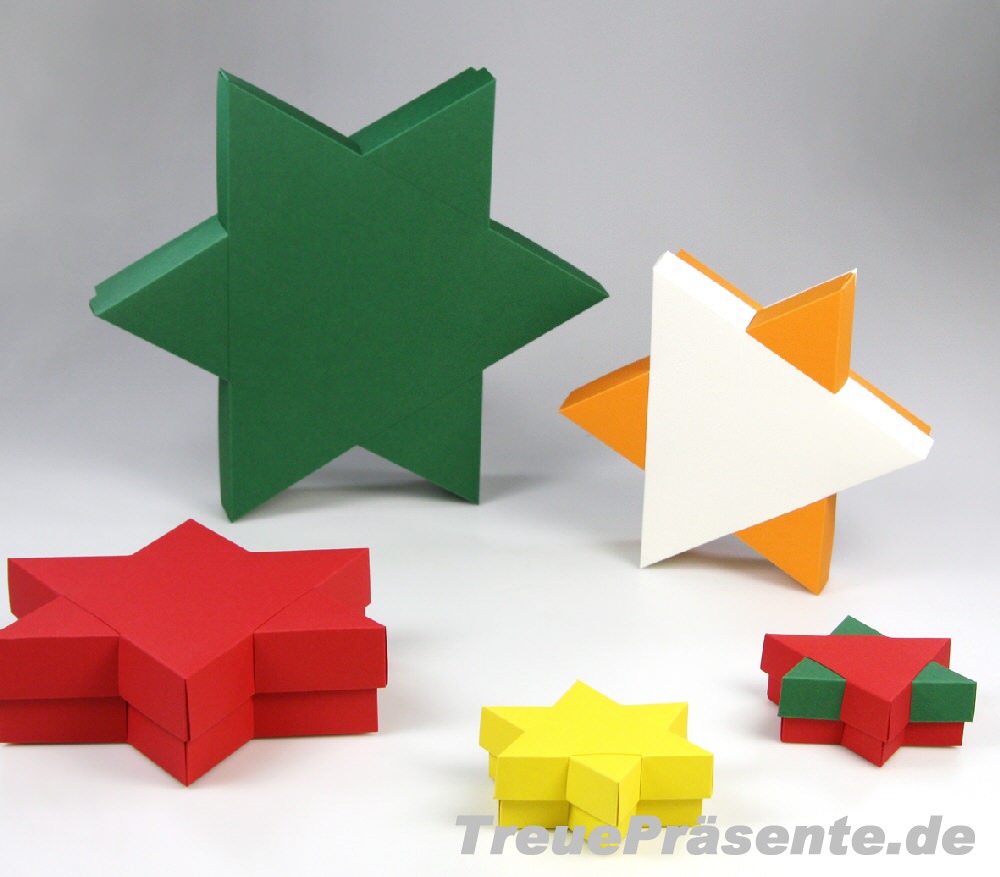 Geschenkverpackung in Sternform